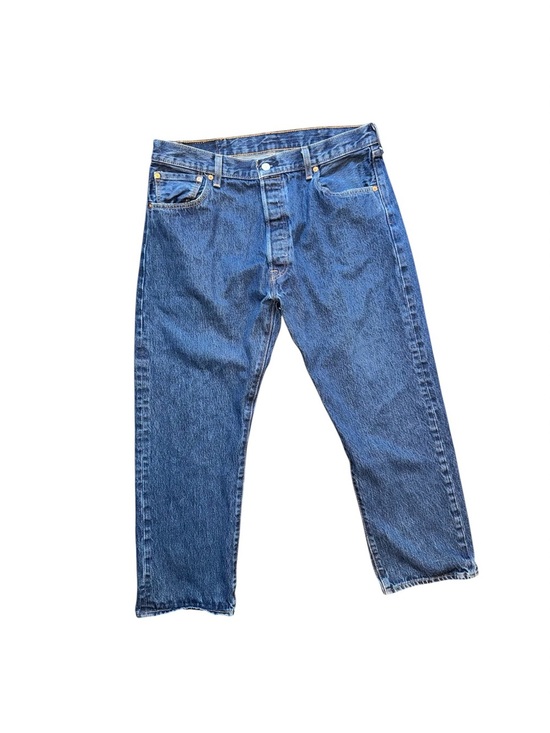 Levi's Other - Levi’s 501 Original Button Fly Dark Wash Straight Leg Jeans Men’s 38x30